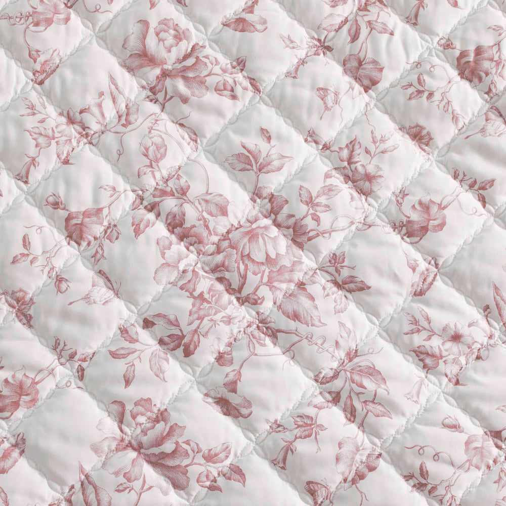 4 Pieces King  Quilt Set with Decorative Pillow,Pink Media 16