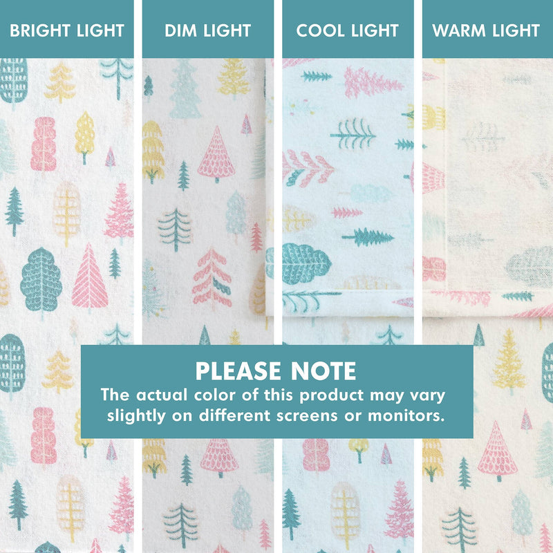 3 PCS Twin XL Cotton Printed Sheet Set White Holiday Trees