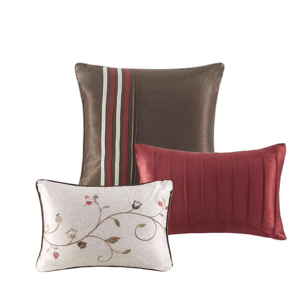 Embroidered 7 Piece Comforter Set Red Queen Media 8