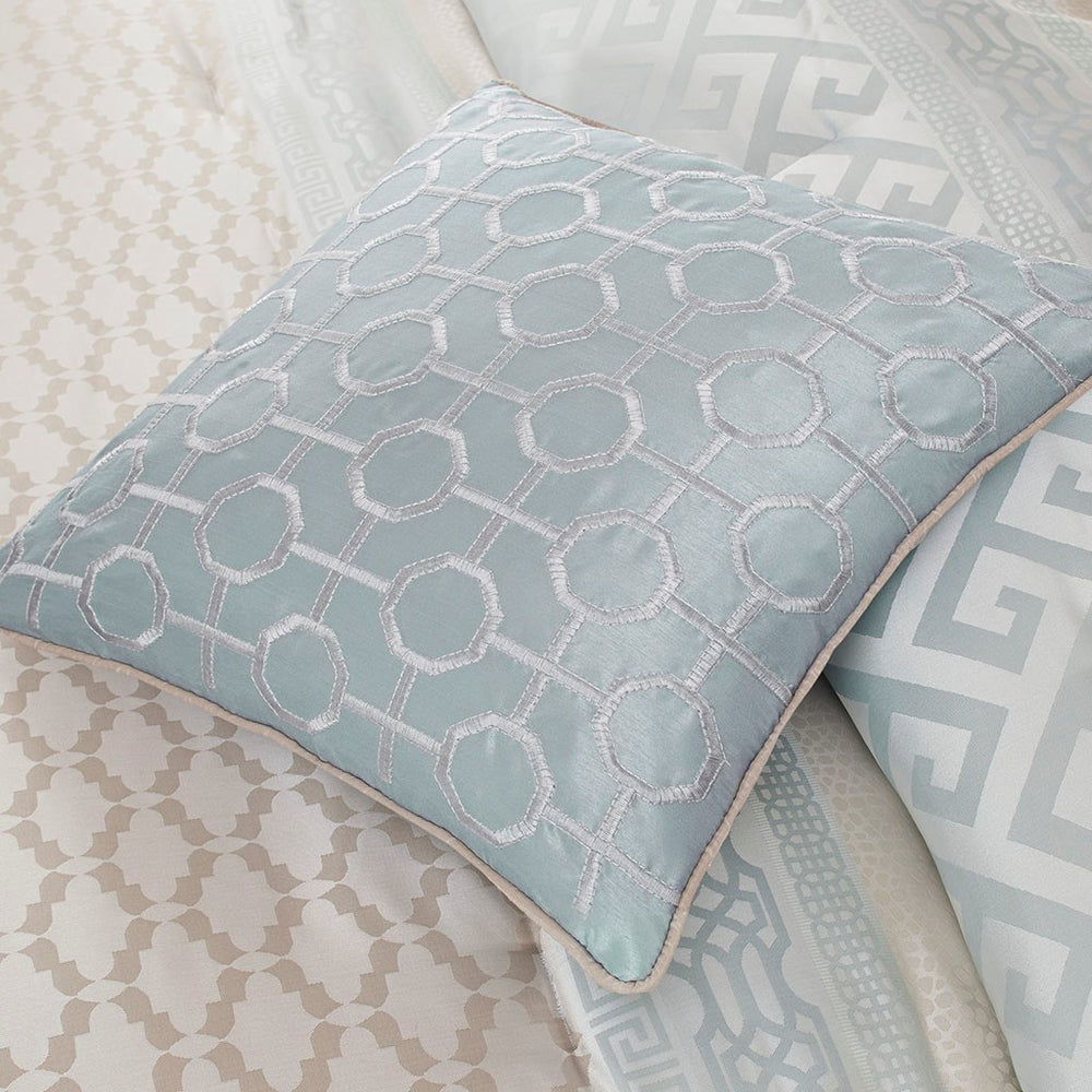 7 Piece Comforter Set Aqua King Media 5