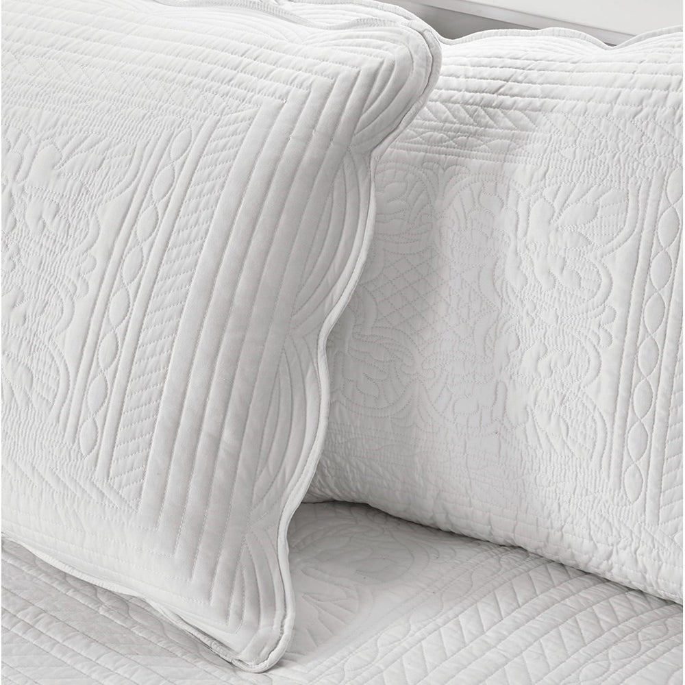 6 Piece Reversible Scalloped Edge Daybed Cover Set White Daybed Media 2