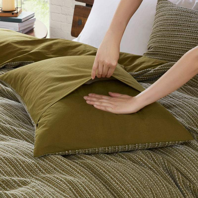 3PCS Waffle Washed Duvet Set