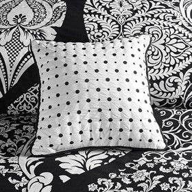 7 Piece Cotton Printed Comforter Set Black Queen Media 5