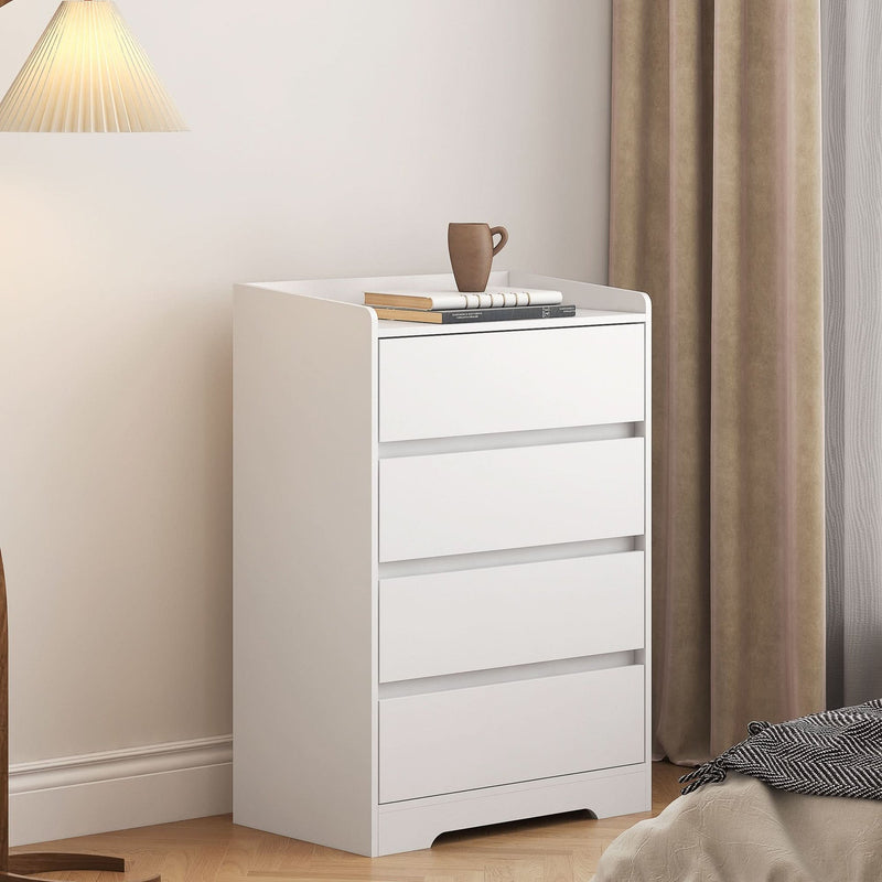 Bedroom Dresser Waterproof Minimalist White Cabinet Storage Organizer