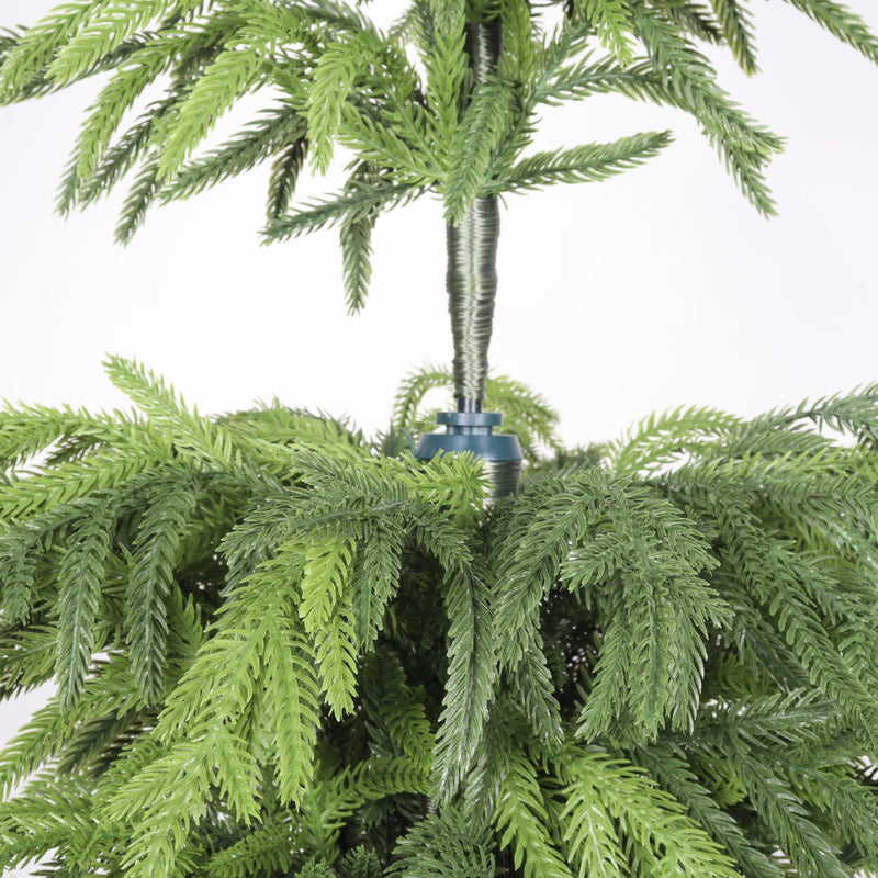 5' Artificial Real Touch Pine Tree with Black Plastic Pot, 1pc/set