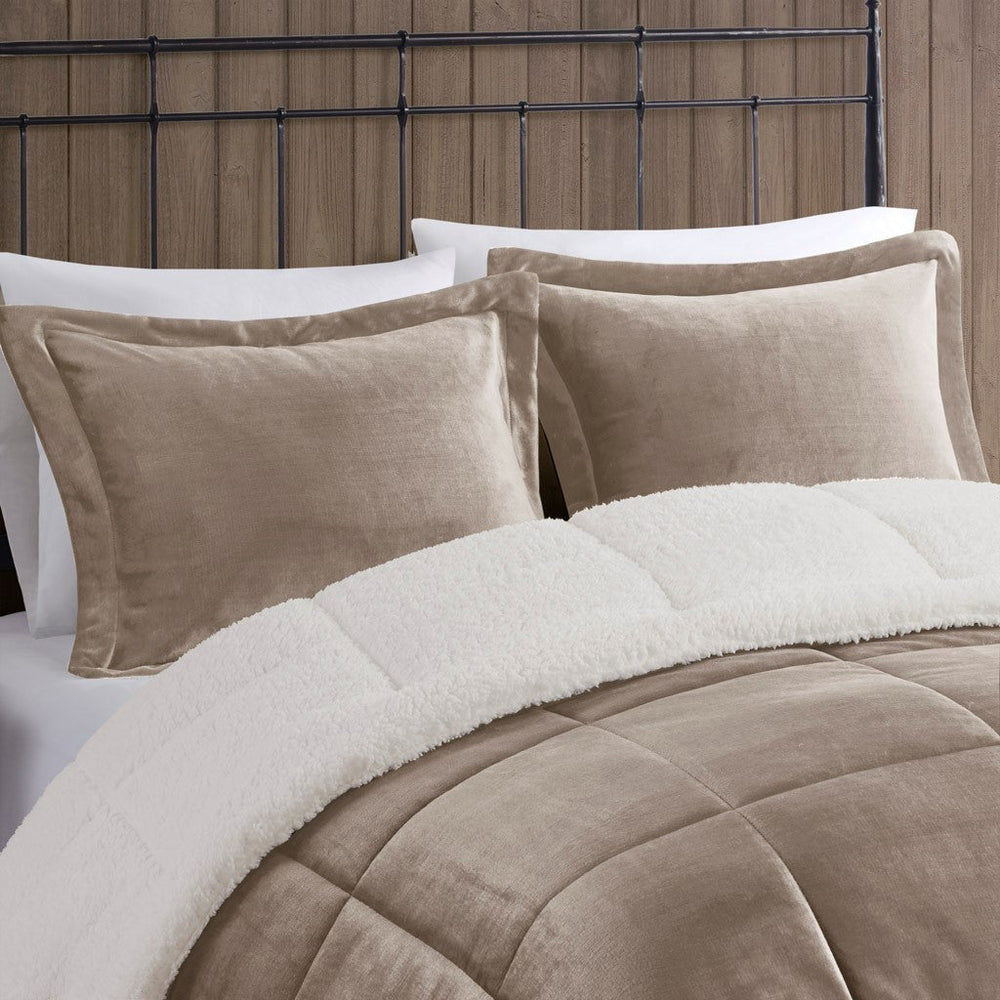 King Plush to Sherpa Down Alternative Comforter Set Media 6
