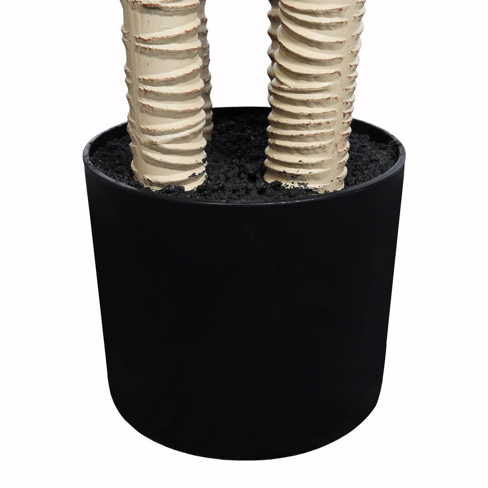 6' Artificial Dracaena Tree with Black Plastic Pot Media 11