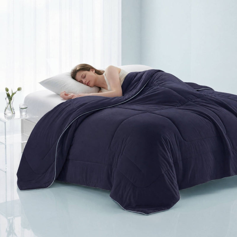 1 Piece King Down Alternative Comforter,Navy
