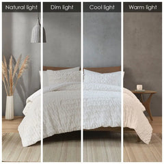 Ruched Fur Down Alternative Comforter Set perspective