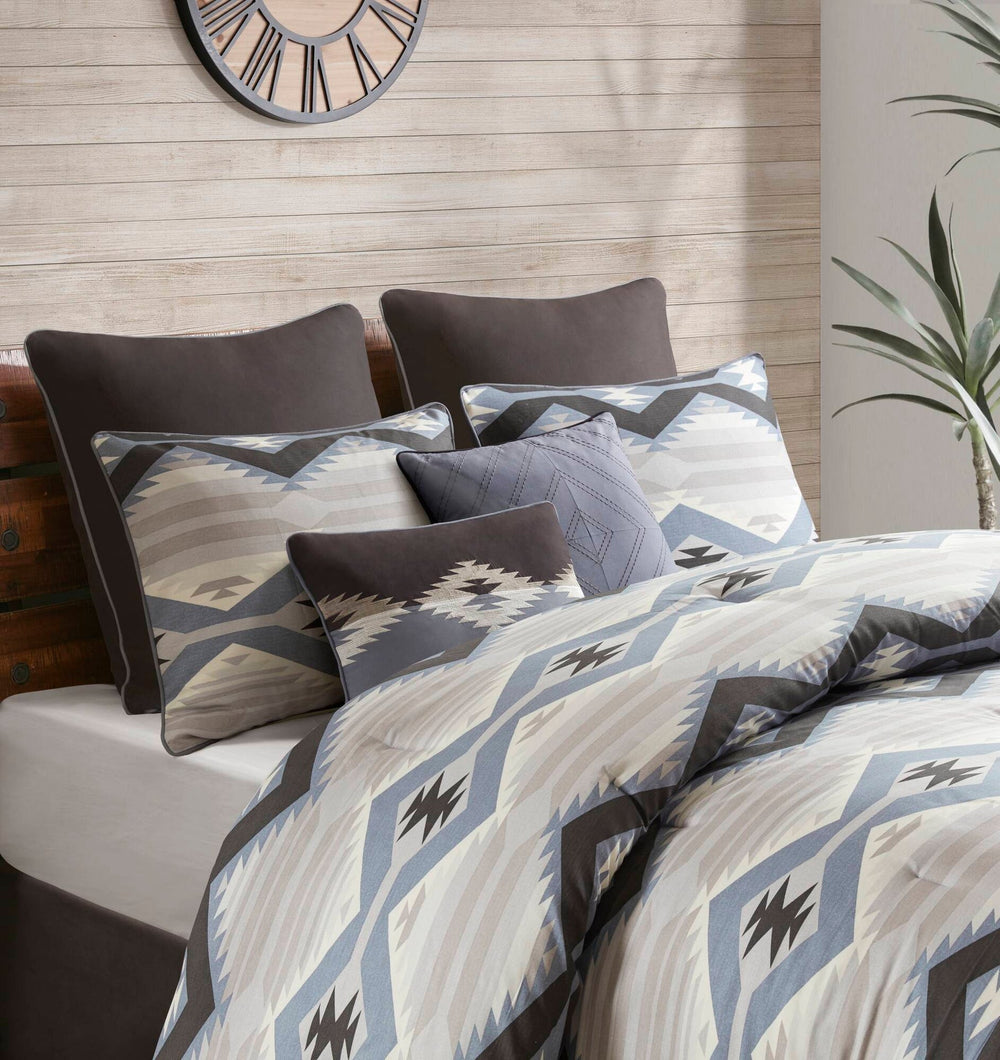 8-Piece Full Comforter Set,Blue Media 20