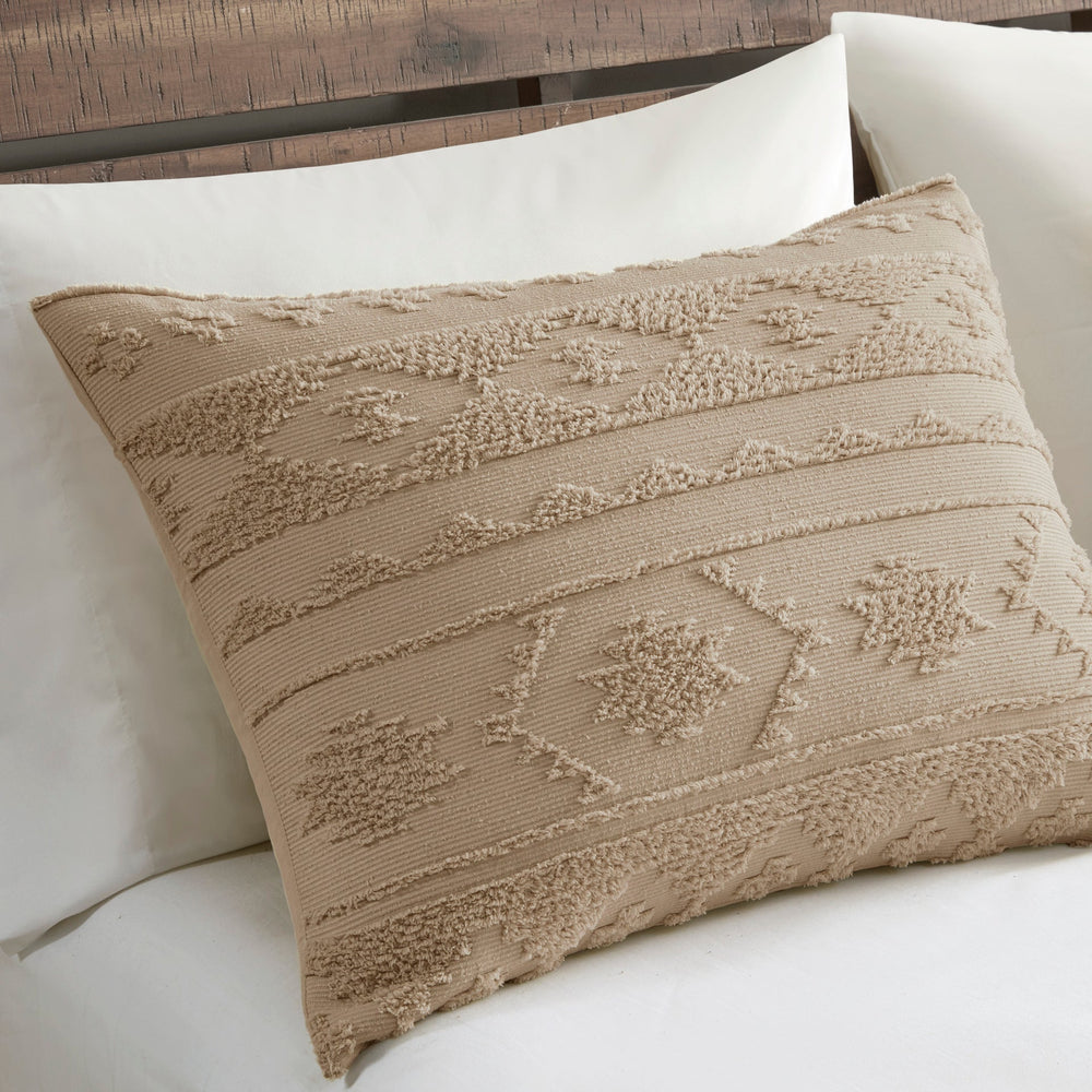 3 PCS King/Cal King Chenille Oversized Comforter Set Tan Media 11