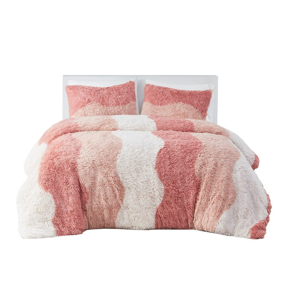 Twin/Twin XL Ombre Shaggy Faux Fur Comforter Set Media 8