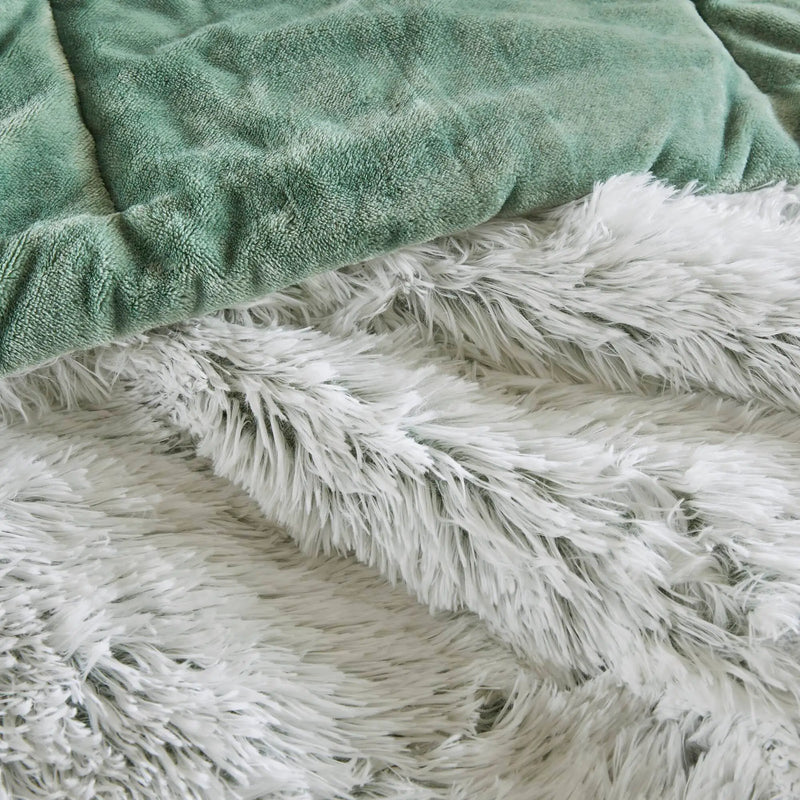 Shaggy Faux Fur Comforter Mini Set