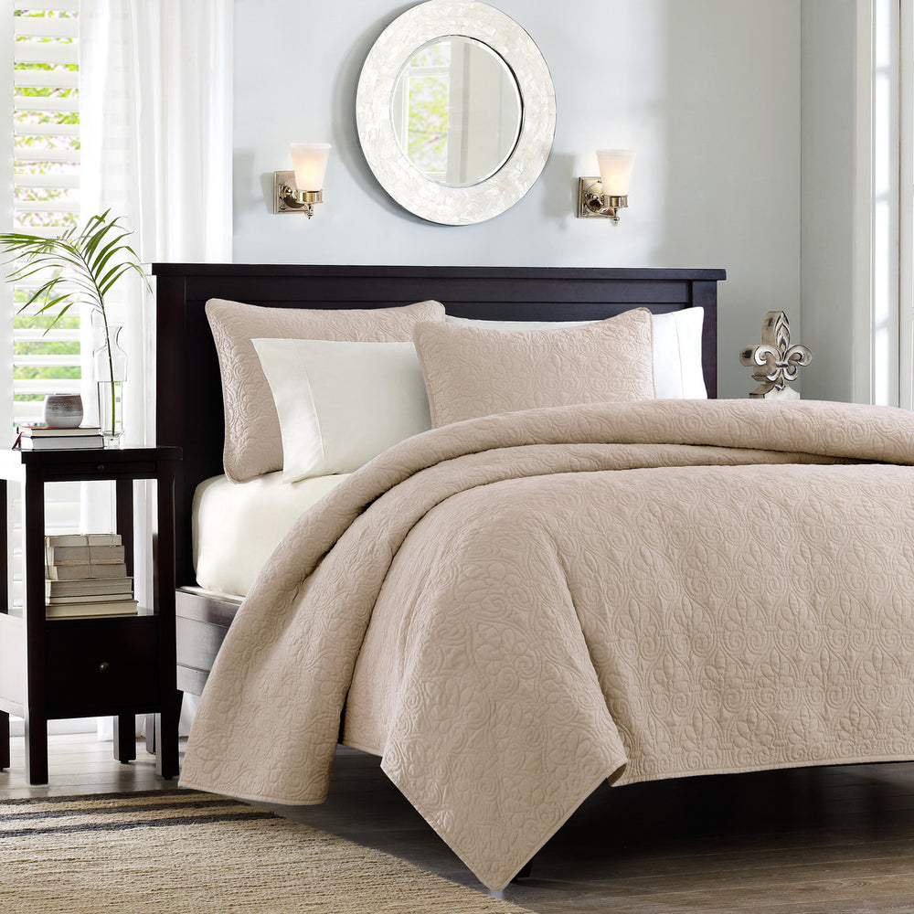 Reversible Quilt Set Khaki Full/Queen Media 6