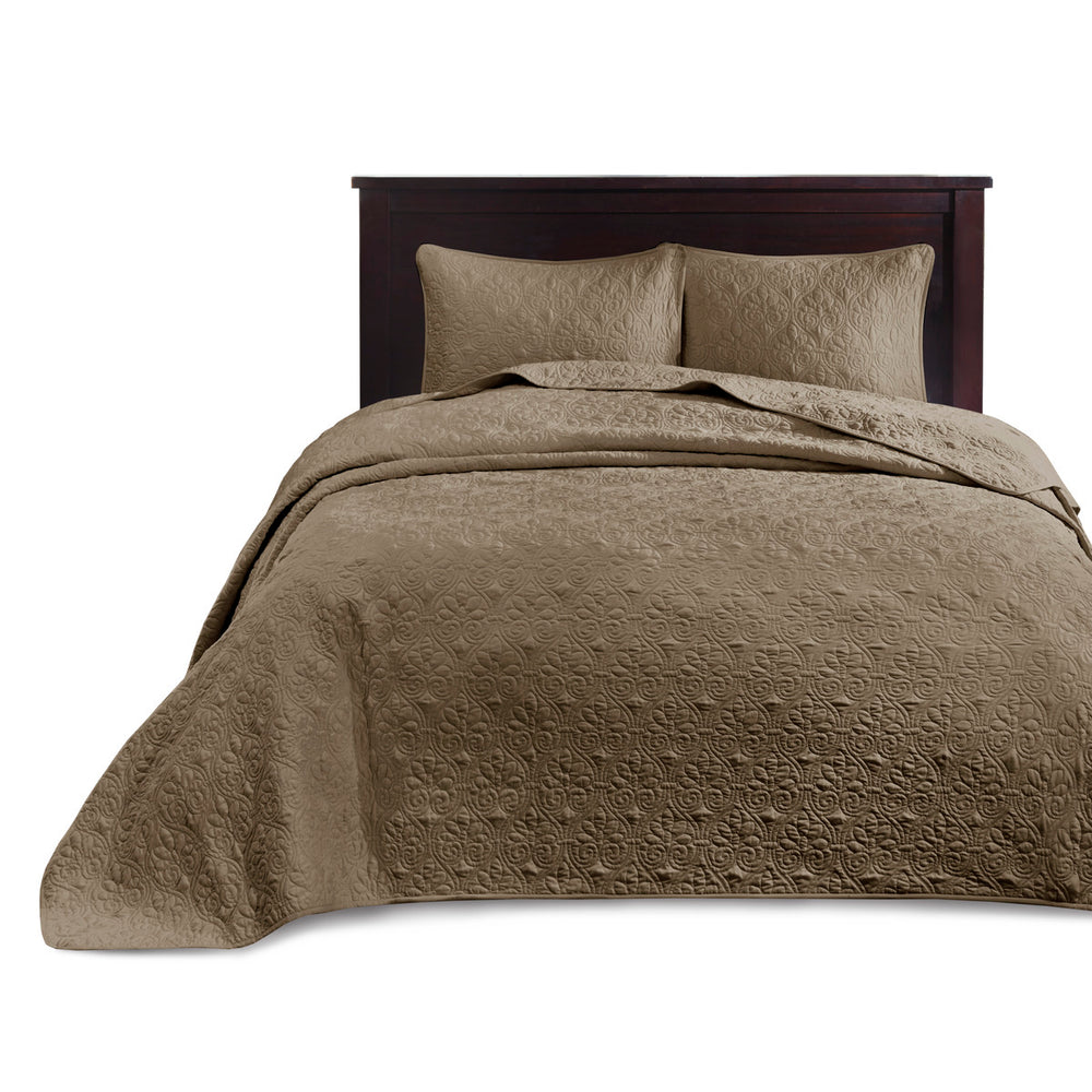 Reversible Bedspread Set Mocha King Media 7