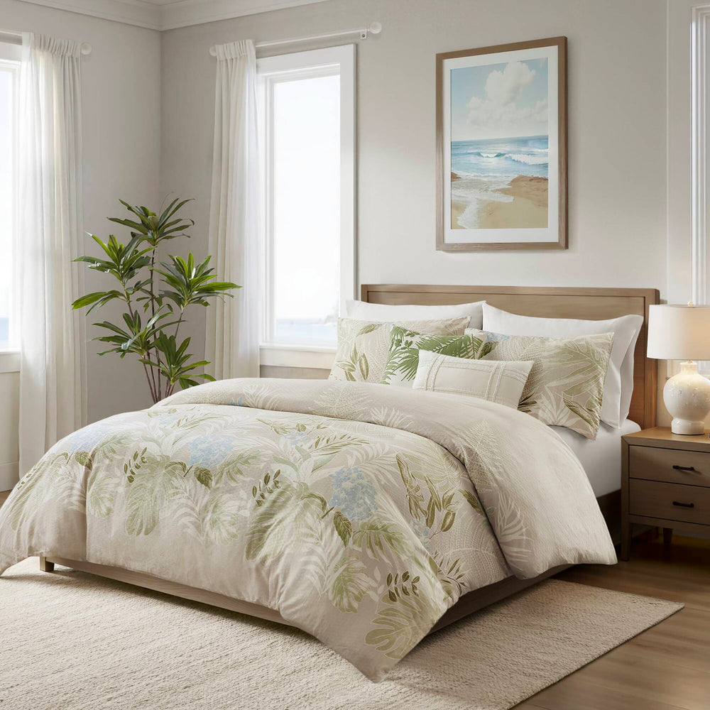 5-Piece King/Cal Kinge Cotton Duvet Cover Set with Throw Pillow Media 15