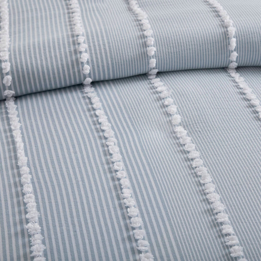 3- Piece King Cotton Yarn Dyed Duvet Cover Set Media 15