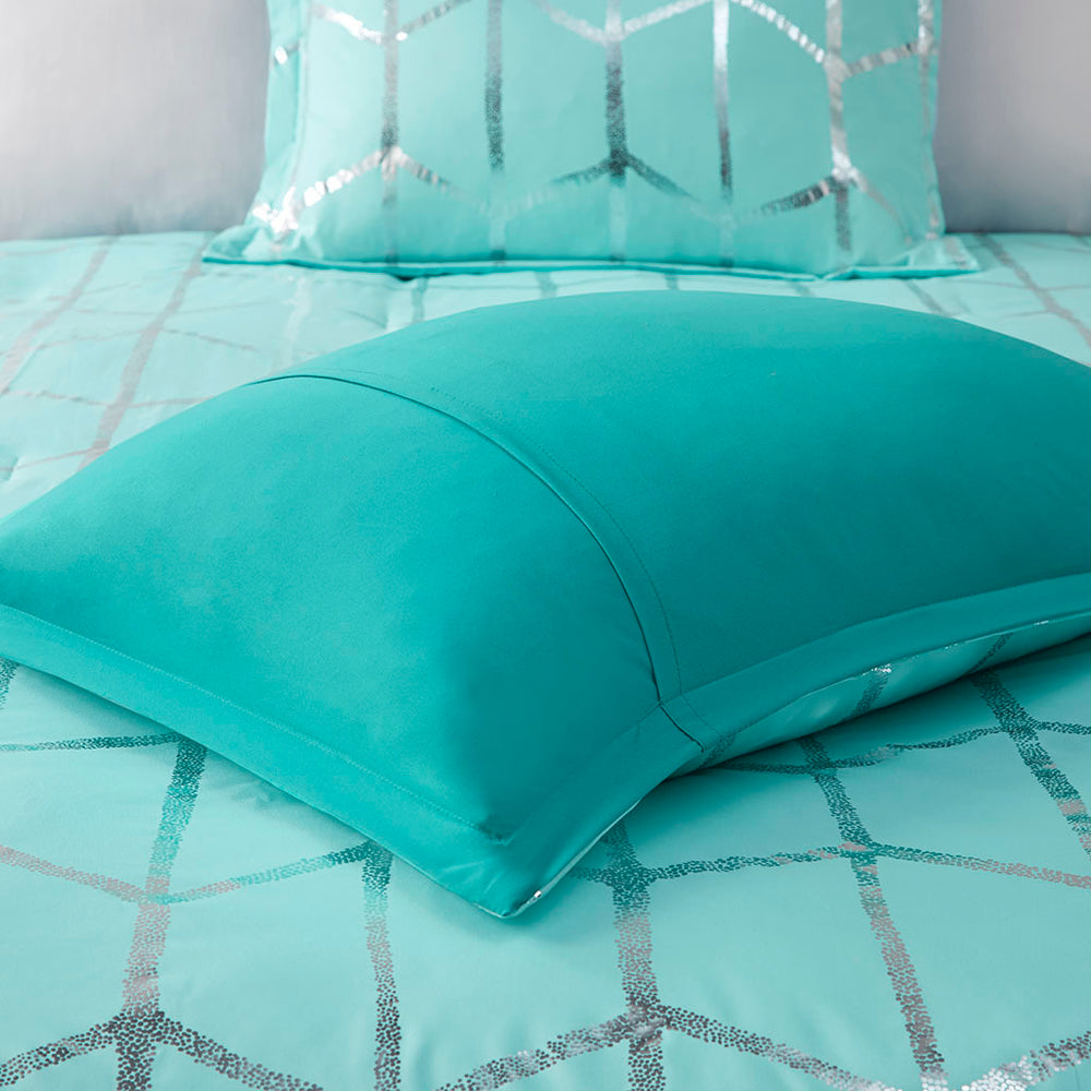 Twin/Twin XL Metallic Printed Comforter Set Media 7