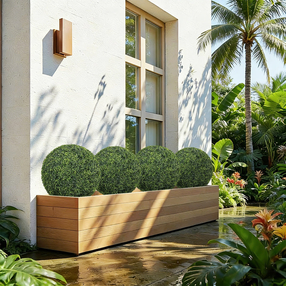 22.4IN Topiary Balls Artificial Outdoor Faux Boxwood Plants Large Green Decorative Spheres for Garden Front Porch Patio Planter Decoration, 2pcs/set Media 9