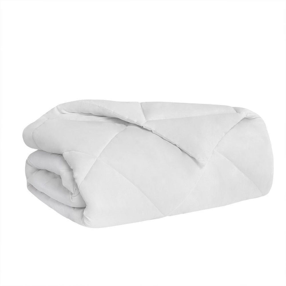 Oversized Down Alt Comforter with HeiQ Smart Temp Treatment White Full/Queen Media 9