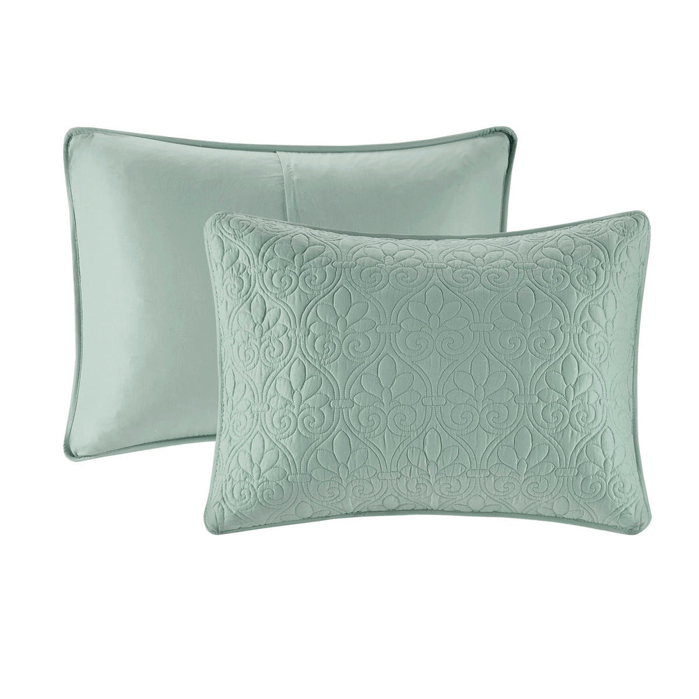 Reversible Bedspread Set Seafoam Full Media 8