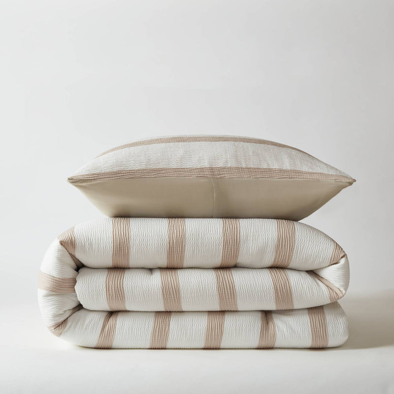 2-Piece Twin/Twin XL Yarn-dyed striped comforter