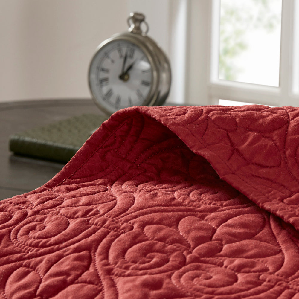 Reversible Bedspread Set Red King Media 8