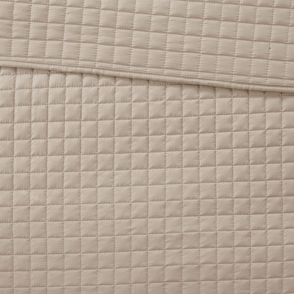 3 Piece Reversible Quilt Set Khaki King/Cal King Media 6