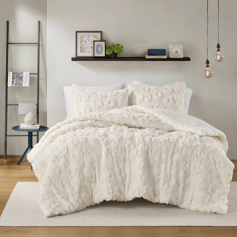 Animal Chenille Duvet Cover Set Full/Queen