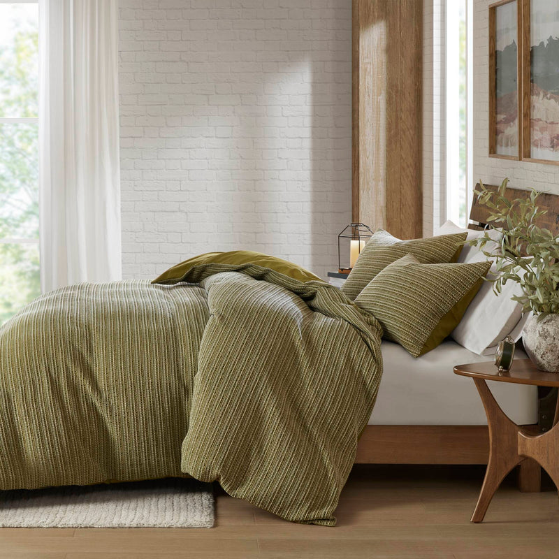 3PCS Waffle Washed Duvet Set