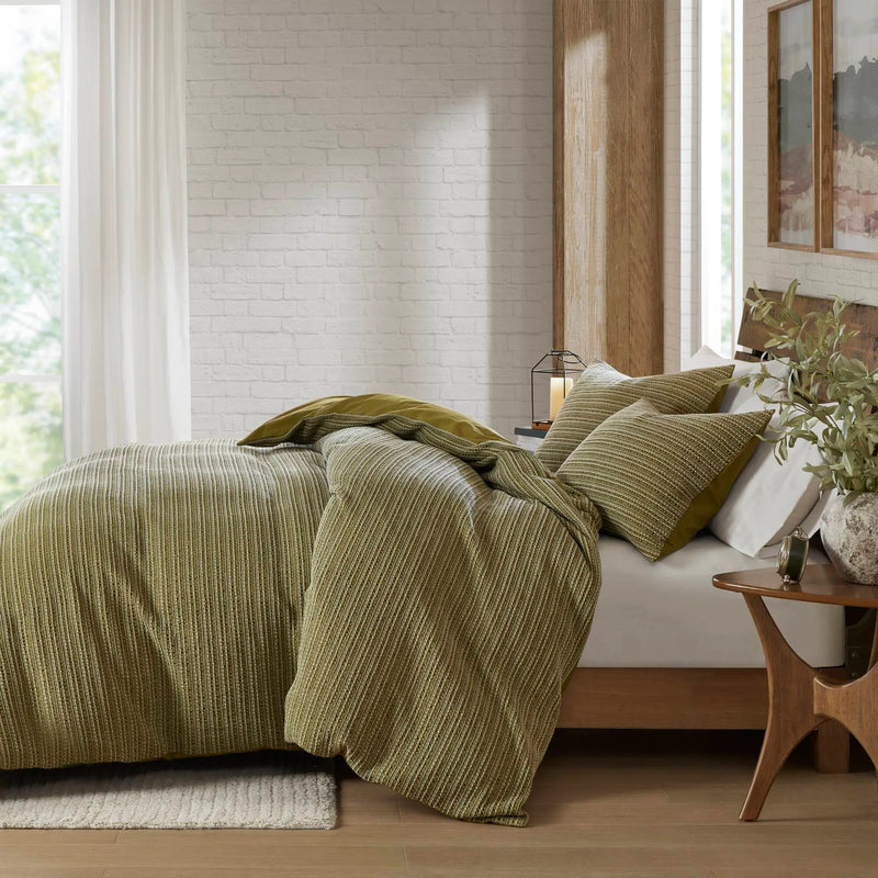 3PCS Waffle Washed Duvet Set