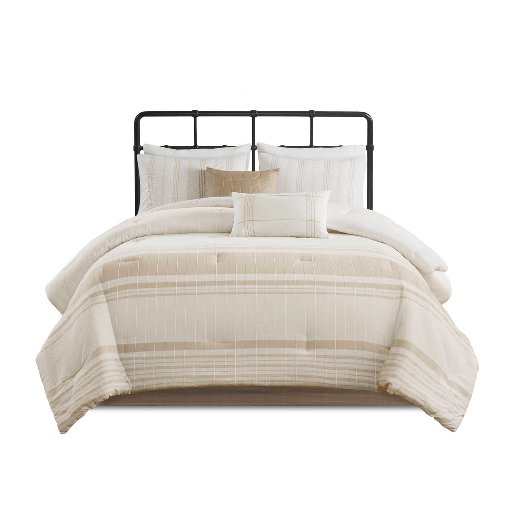 6-Piece King Cotton Jacquard Oversized Comforter Set Media 2