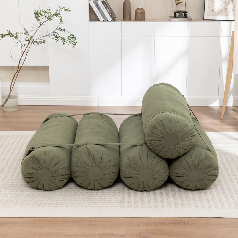 Corduroy Floor Sofa With Adjustable Straps & Multi Person Lounge Chair