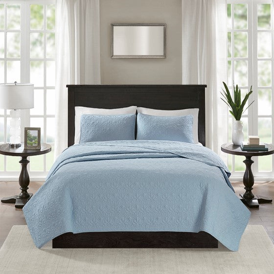 Reversible Quilt Set Blue Full/Queen Media 3