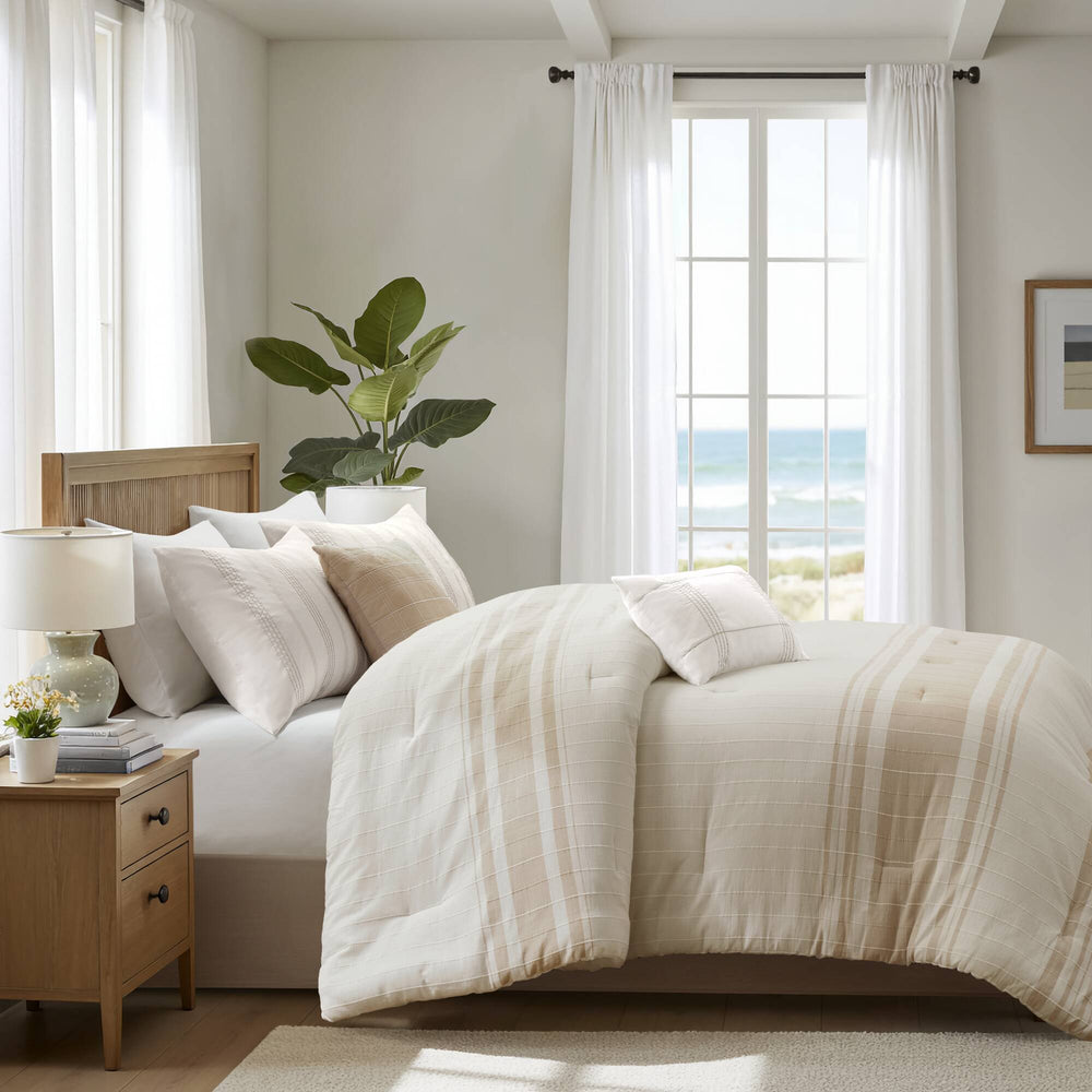 6-Piece Queen Cotton Jacquard Oversized Comforter Set Media 13