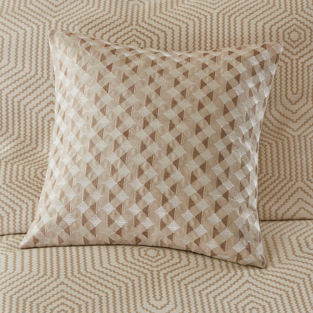9-Piece King Abstract Comforter Set, Tan+Ivory Media 3