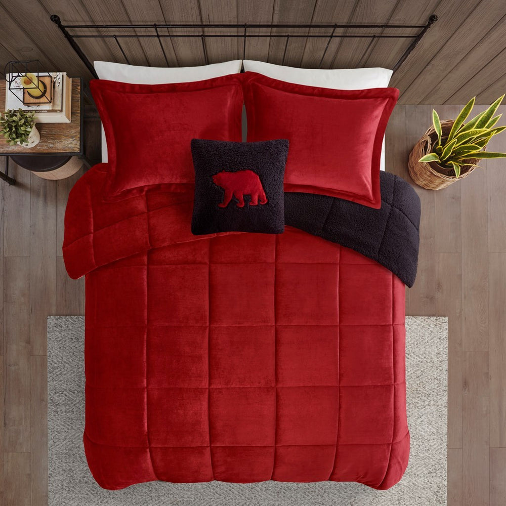 King Plush to Sherpa Down Alternative Comforter Set Media 3