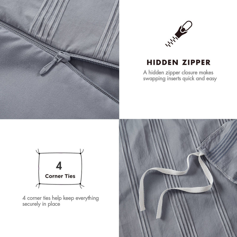 2-Piece Twin/Twin XL Woven Striped Duvet Set