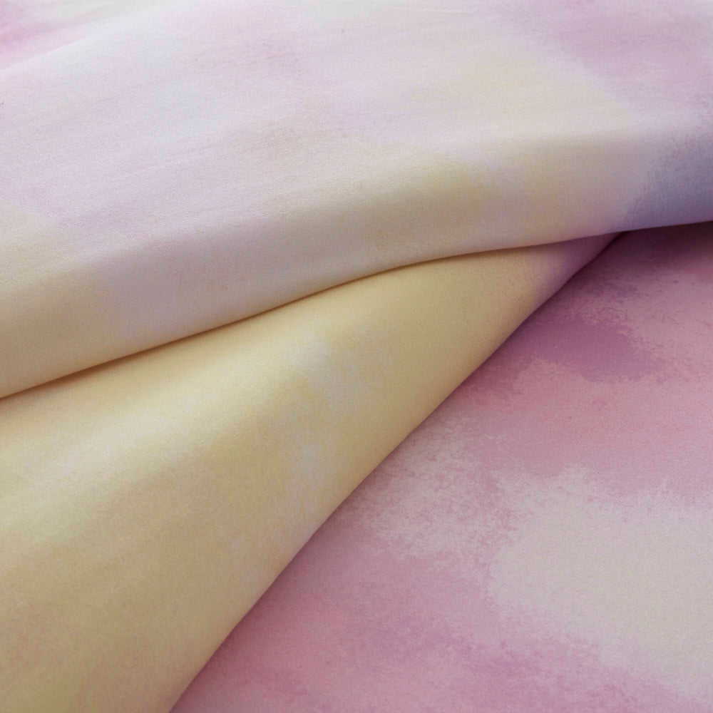 4 Pieces King/Cal King Watercolor Tie Dye Printed Comforter Set with Throw Pillow,Pink Media 16