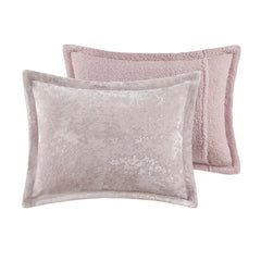 Crushed Velvet Sherpa Reversible Comforter Set perspective