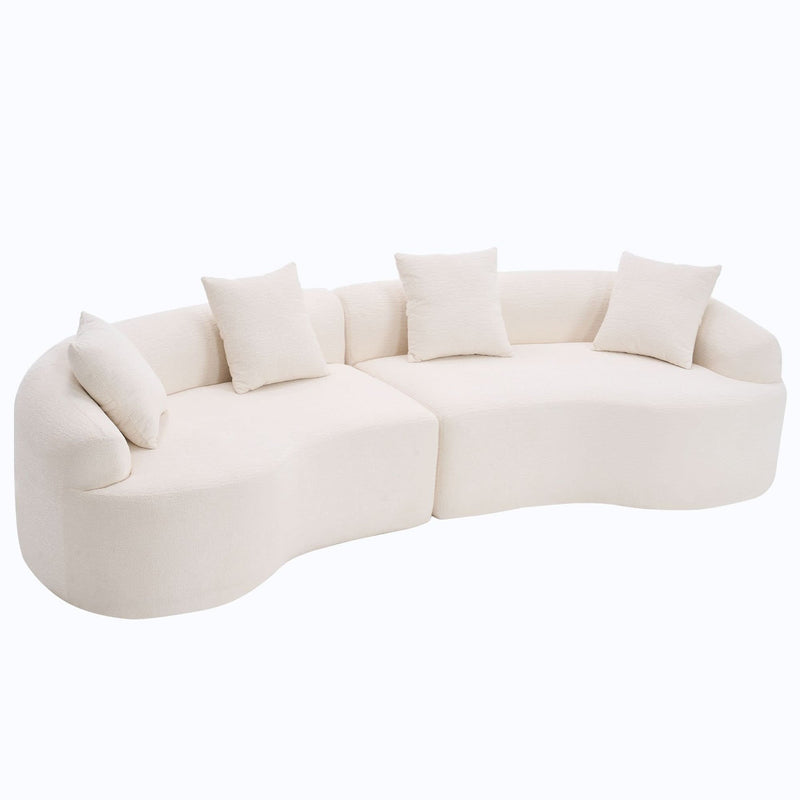 Foam & Spring Sofa Sectional White Living Room Design Furniture Collection