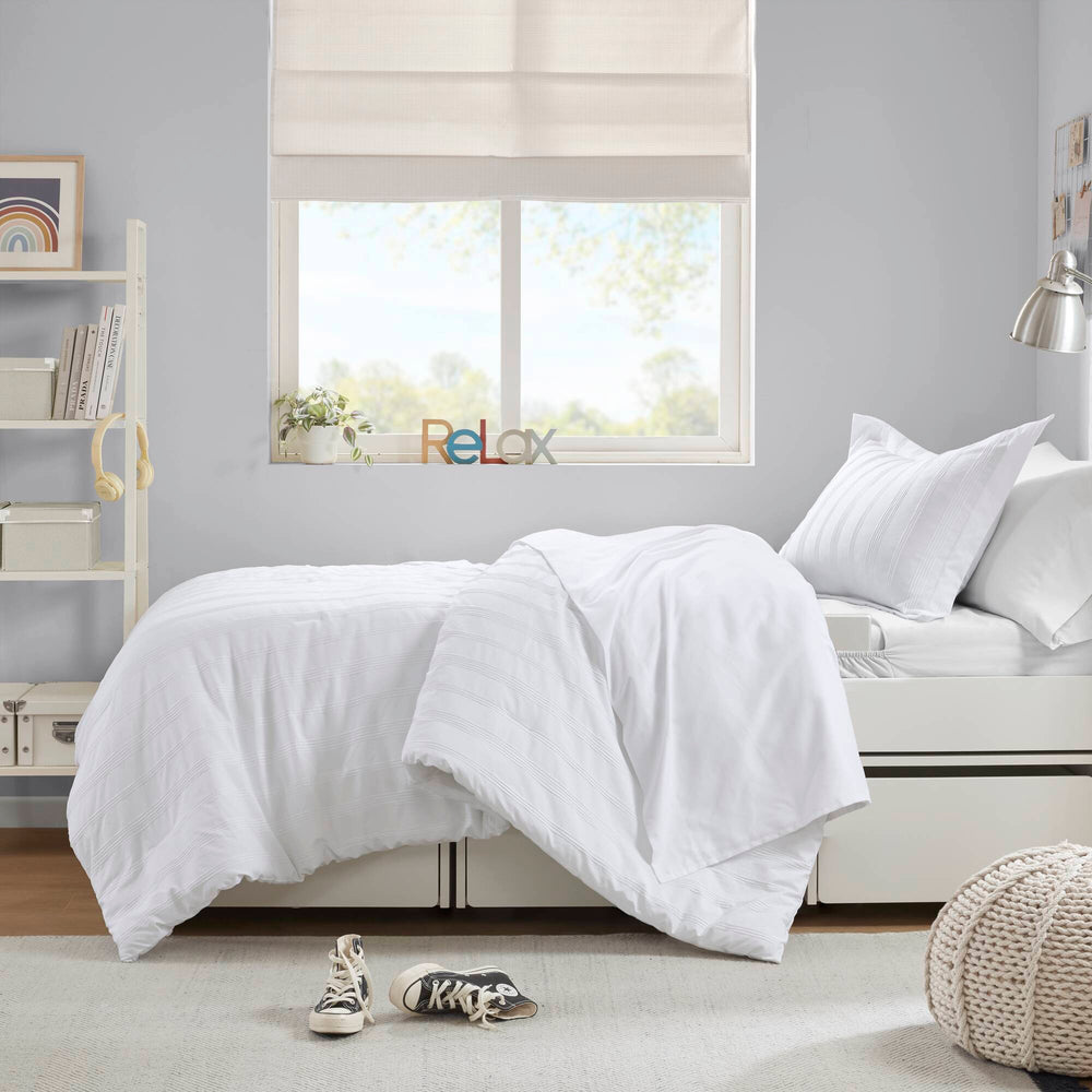 5-Piece Twin/Twin XL Woven Striped Comforter Set Media 11