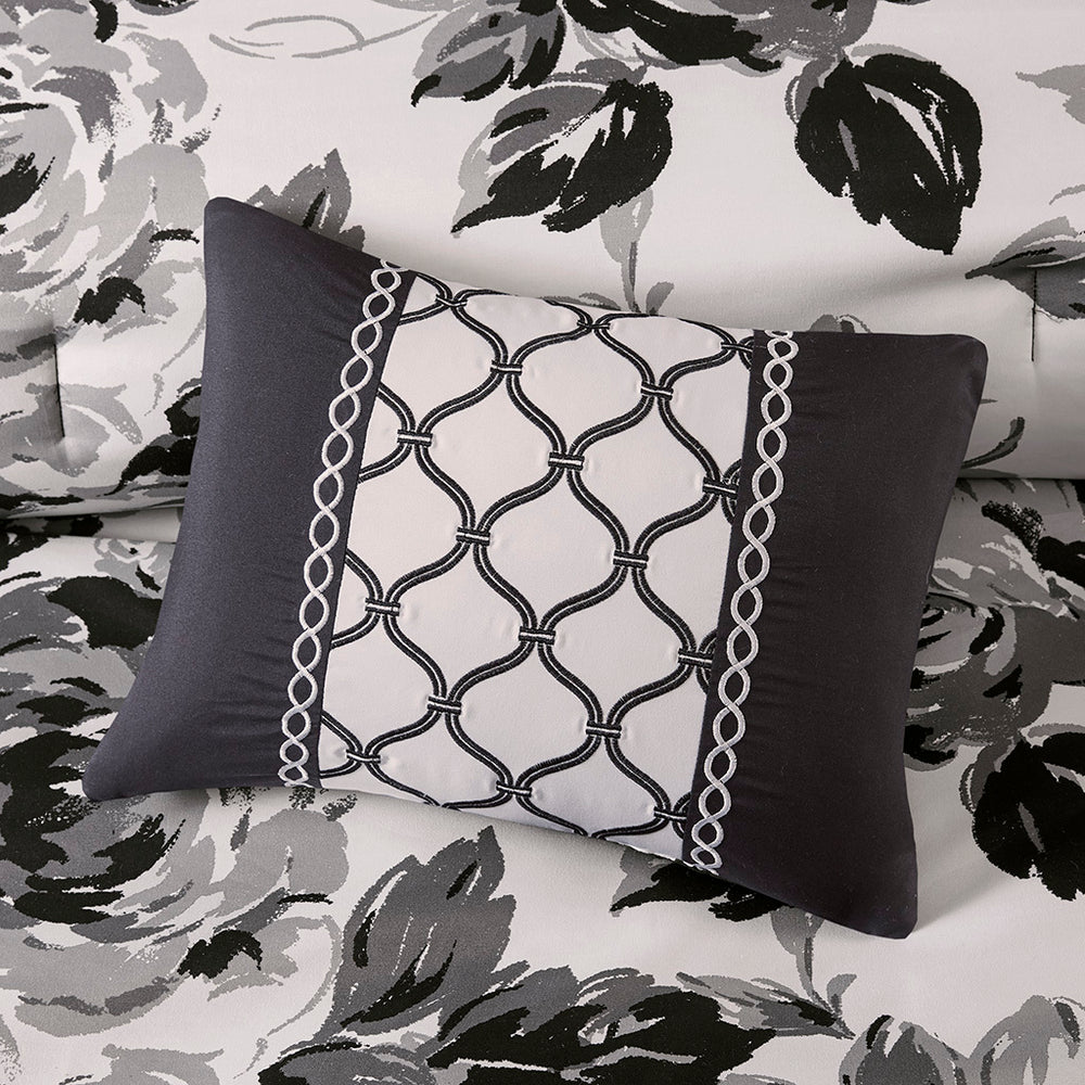 King/Cal King Floral Print Comforter Set Media 5