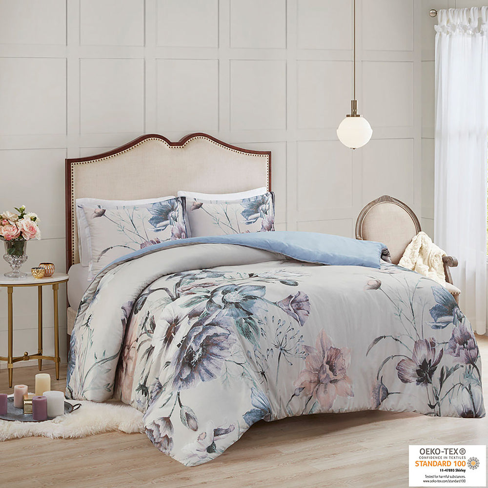 Full/Queen 3 Piece Cotton Printed Duvet Cover Set Media 12