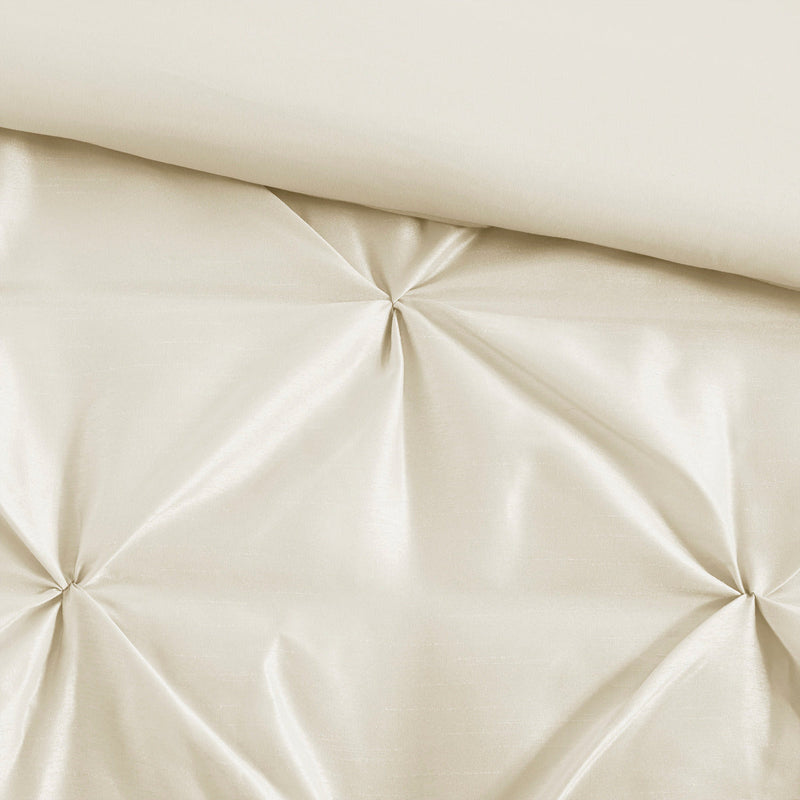 7 Piece Tufted Comforter Set Ivory Cal King