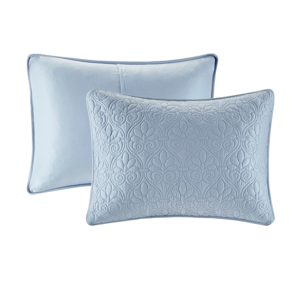 Reversible Bedspread Set Blue King Media 5