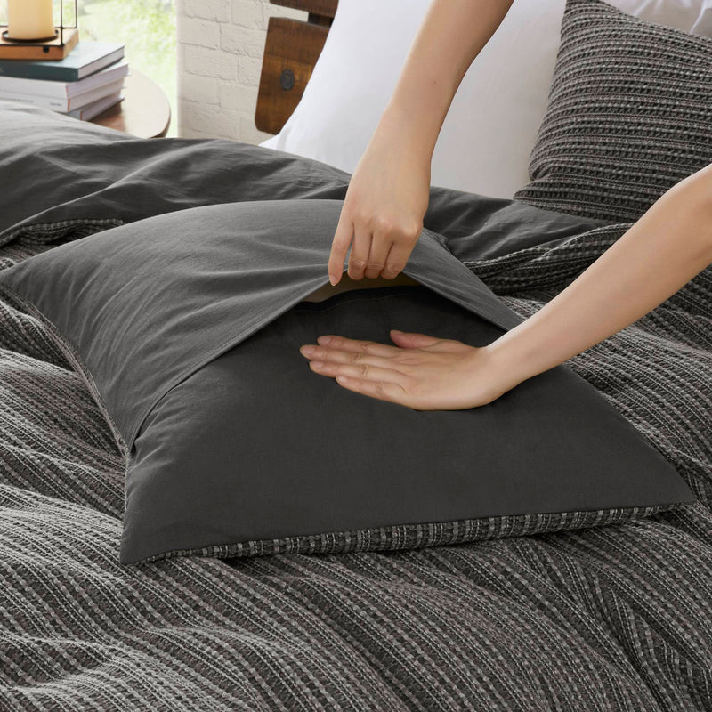 3PCS Waffle Washed Duvet Set