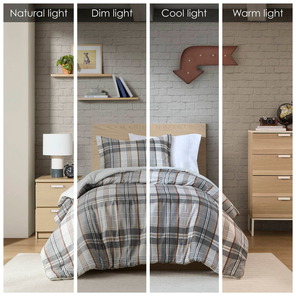 Plaid Duvet Cover Set Twin/Twin XL Media 15