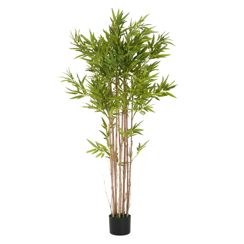 70' Artificial Bamboo with Black Plastic Pot Media 3