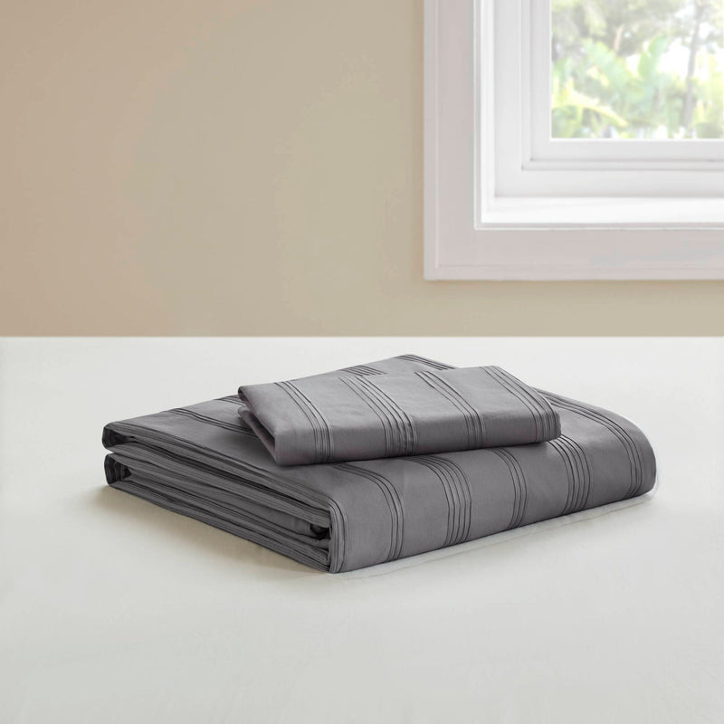 2-Piece Twin/Twin XL Woven Striped Duvet Set
